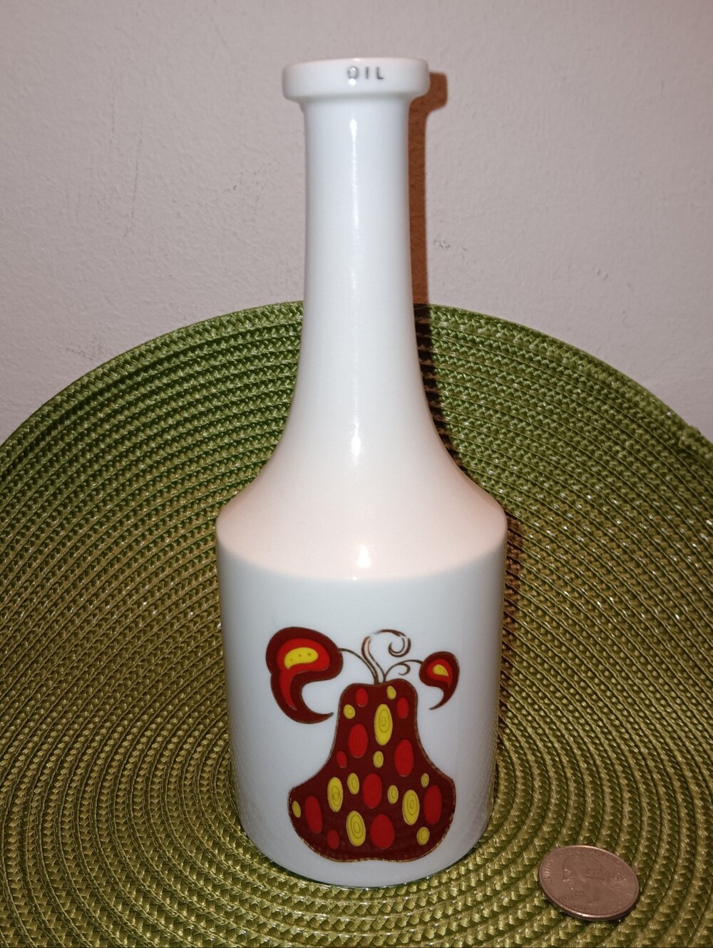 Vintage Styson Inc. Mid-Century Pop Art Ceramic Cruet (Missing Stopper)